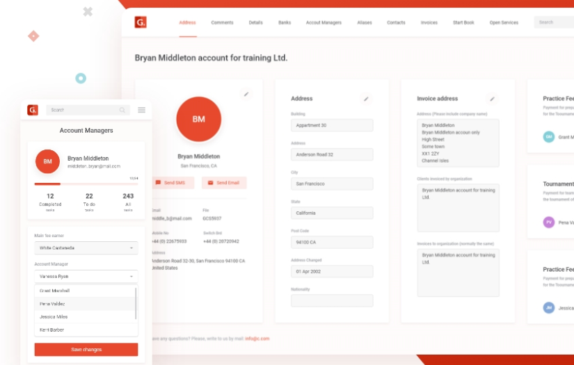 The CRM system for the consulting company screenshot 1